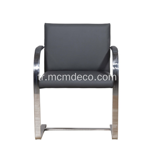 Modern düz bar brno deri yemek sandalyesi